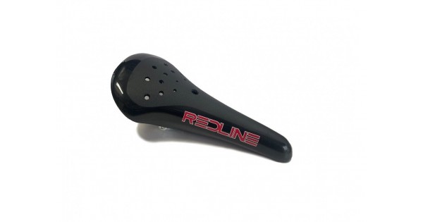 Old School BMX Elina Style Seat with Redline Logo Black by Redline